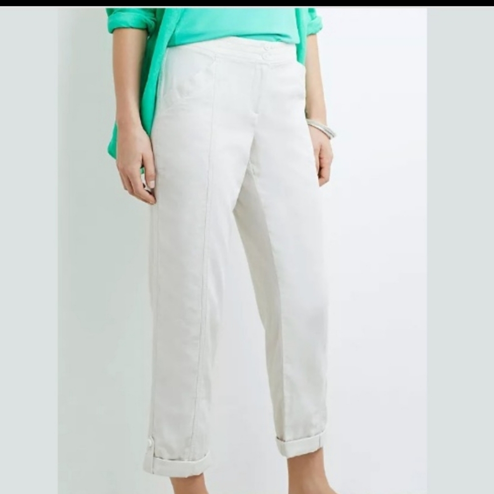 J. Jill Catalina Cotton Pants Khaki